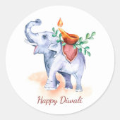 Happy Diwali Classic Round Sticker (Voorkant)
