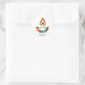 Happy Diwali Classic Round Sticker (Tas)