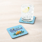 Happy Diwali Coaster Set 6 pcs Bier Onderzetter (Rechterzijde)