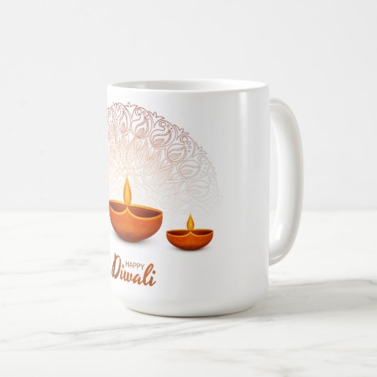 Happy Diwali Coffee Mok (Voorkant rechts)