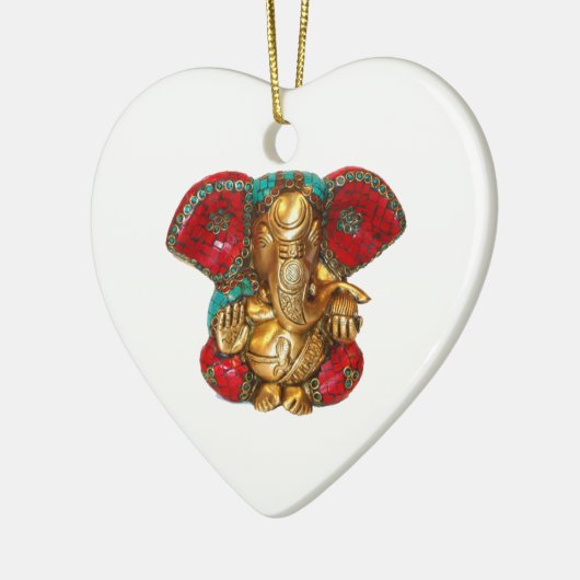 Happy DIWALI - Dank u GANAPATI Ganesh Keramisch Ornament (Links)