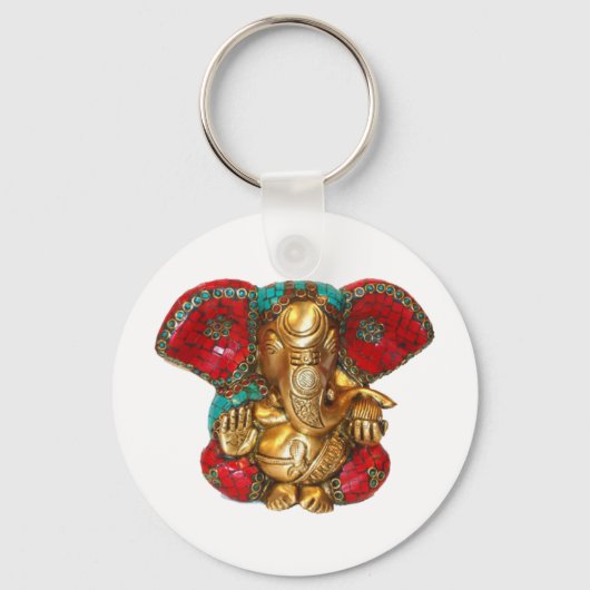 Happy DIWALI - Dank u GANAPATI Ganesh Sleutelhanger (Voorkant)