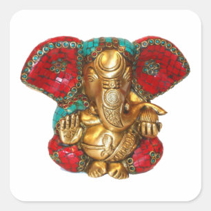 Happy DIWALI - Dank u GANAPATI Ganesh Vierkante Sticker