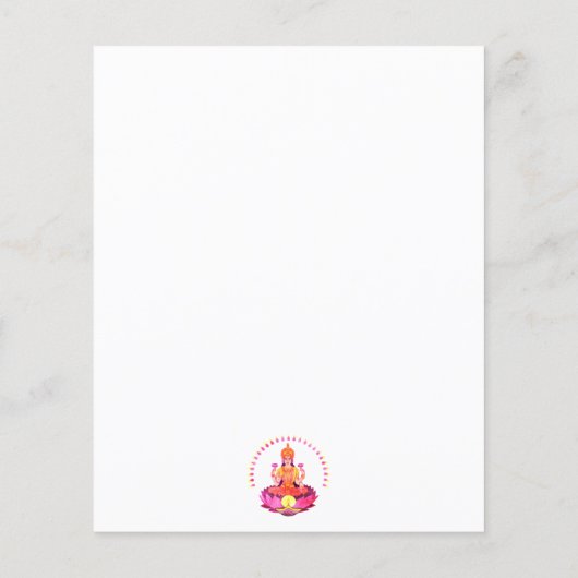 Happy Diwali - Deepalavi Lakshmi Goddess 1 (Achterkant)