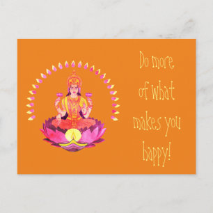 Happy Diwali - Deepalavi Lakshmi Goddess 1 Briefkaart