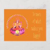 Happy Diwali - Deepalavi Lakshmi Goddess 1 Briefkaart (Voorkant)