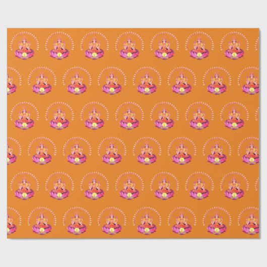 Happy Diwali - Deepalavi Lakshmi Goddess 1 Cadeaupapier (Vlak)