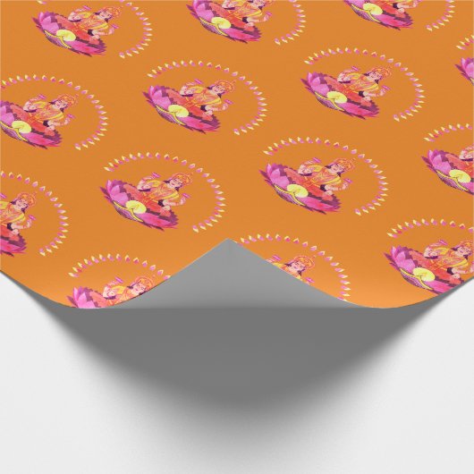 Happy Diwali - Deepalavi Lakshmi Goddess 1 Cadeaupapier (Hoek)