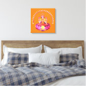 Happy Diwali - Deepalavi Lakshmi Goddess 1 Canvas Afdruk (Insitu (Slaapkamer))