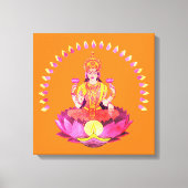 Happy Diwali - Deepalavi Lakshmi Goddess 1 Canvas Afdruk (Voorkant)