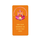 Happy Diwali - Deepalavi Lakshmi Goddess 1 Etiket (Voorkant)