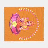 Happy Diwali - Deepalavi Lakshmi Goddess 1 Fleece Deken (Voorkant (Horizontaal))