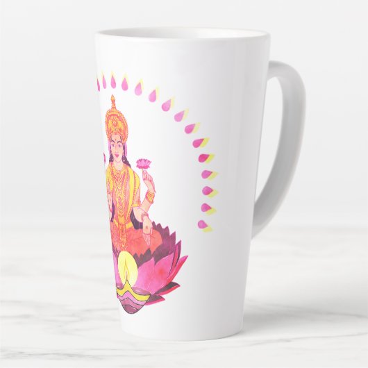 Happy Diwali - Deepalavi Lakshmi Goddess 1 Latte Mok (Rechterhoek)