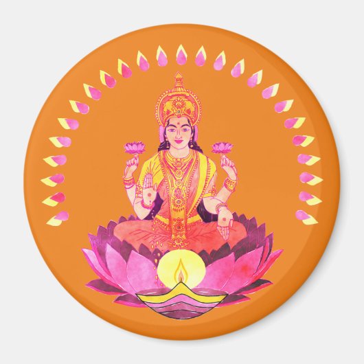 Happy Diwali - Deepalavi Lakshmi Goddess 1 Magneet (Voorkant)