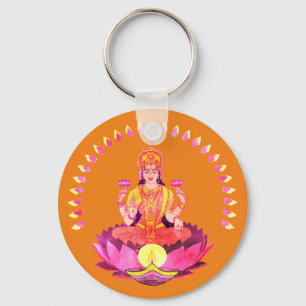 Happy Diwali - Deepalavi Lakshmi Goddess 1 Sleutelhanger
