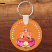 Happy Diwali - Deepalavi Lakshmi Goddess 1 Sleutelhanger (Voorkant)