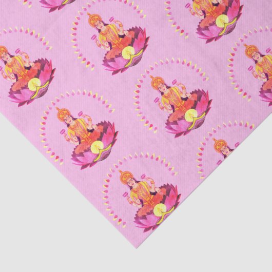 Happy Diwali - Deepalavi Lakshmi Goddess 1 Tissuepapier (Detail)