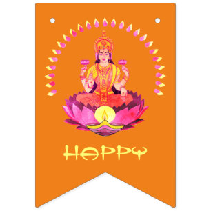 Happy Diwali - Deepalavi Lakshmi Goddess 1 Vlaggetjes