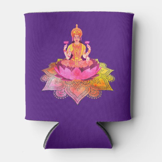 Happy Diwali - Deepalavi Lakshmi Goddess 4 Blikjeskoeler (Voorkant)