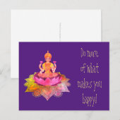 Happy Diwali - Deepalavi Lakshmi Goddess 4 Briefkaart (Voorkant / Achterkant)