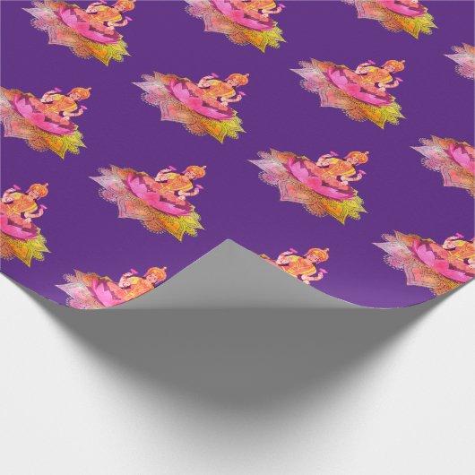 Happy Diwali - Deepalavi Lakshmi Goddess 4 Cadeaupapier (Hoek)