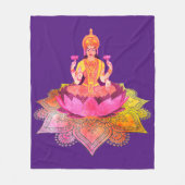 Happy Diwali - Deepalavi Lakshmi Goddess 4 Fleece Deken (Voorkant)