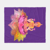 Happy Diwali - Deepalavi Lakshmi Goddess 4 Fleece Deken (Voorkant (Horizontaal))