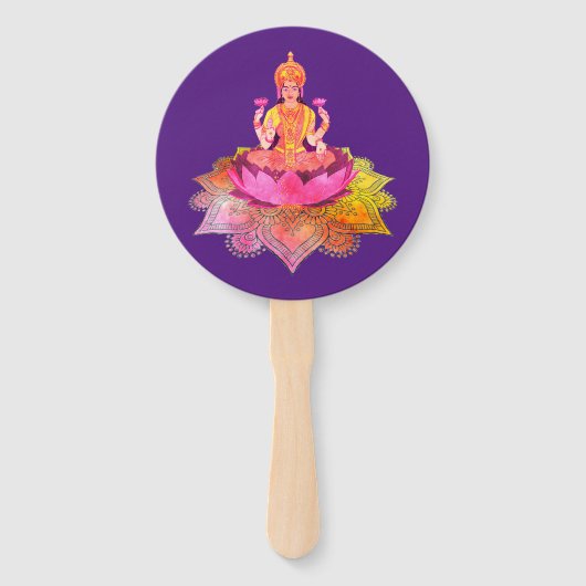 Happy Diwali - Deepalavi Lakshmi Goddess 4 Handwaaier (Achterkant)