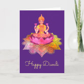 Happy Diwali - Deepalavi Lakshmi Goddess 4 Kaart (Voorkant)