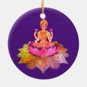 Happy Diwali - Deepalavi Lakshmi Goddess 4 Keramisch Ornament (Achterkant)