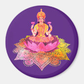 Happy Diwali - Deepalavi Lakshmi Goddess 4 Magneet (Voorkant)