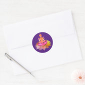 Happy Diwali - Deepalavi Lakshmi Goddess 4 Ronde Sticker (Envelop)
