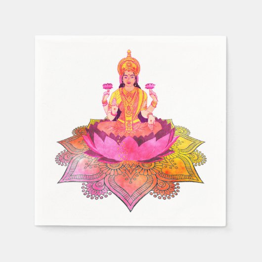Happy Diwali - Deepalavi Lakshmi Goddess 4 Servet (Voorkant)