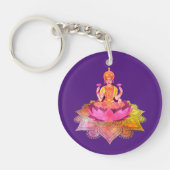 Happy Diwali - Deepalavi Lakshmi Goddess 4 Sleutelhanger (Voorkant)