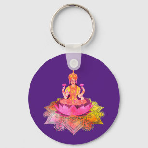 Happy Diwali - Deepalavi Lakshmi Goddess 4 Sleutelhanger