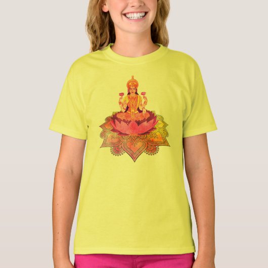 Happy Diwali - Deepalavi Lakshmi Goddess 4 T-shirt (Voorkant)