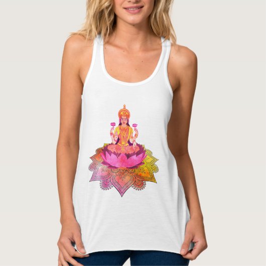 Happy Diwali - Deepalavi Lakshmi Goddess 4 Tanktop (Voorkant)