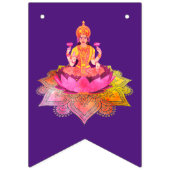 Happy Diwali - Deepalavi Lakshmi Goddess 4 Vlaggetjes (Tweede vlag)