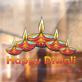 Happy Diwali Deepas Raamsticker (Vel 2)