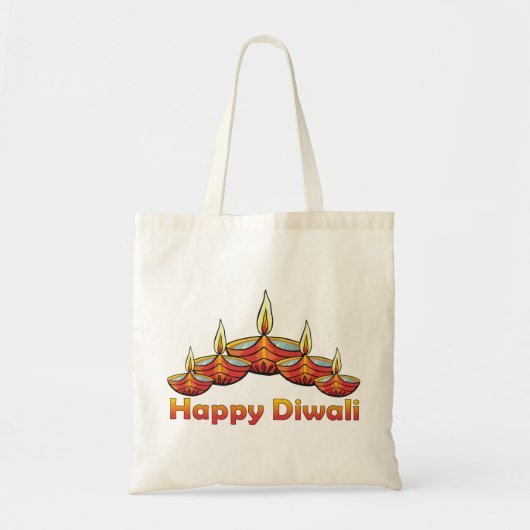 Happy Diwali Deepas Tote Bag (Voorkant)