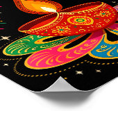 Happy Diwali Deepavali Hindu Indian Festival Of Li Poster (Hoek)