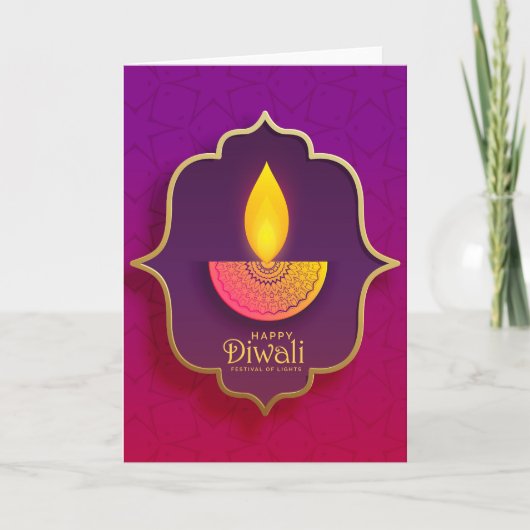 Happy Diwali Deepawali Indian Festival of Lights Kaart (Voorkant)