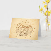 Happy Diwali Deepawali Indian Festival of Lights Kaart (Gele Bloem)