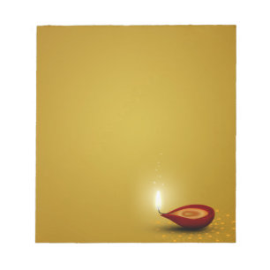 Happy Diwali Diya - Blocnote