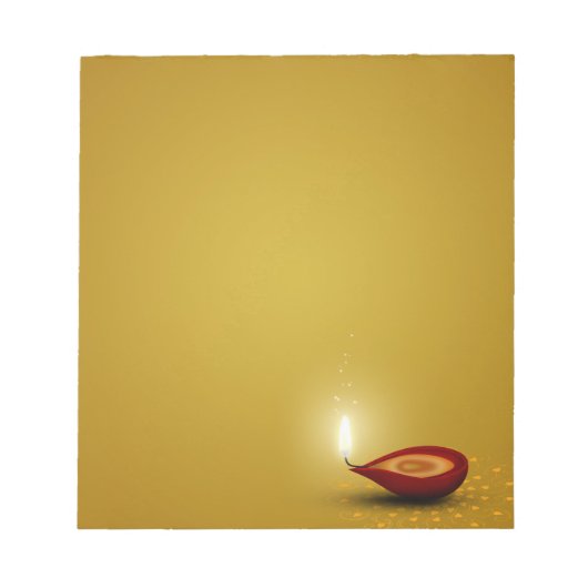 Happy Diwali Diya - Blocnote (Voorkant)