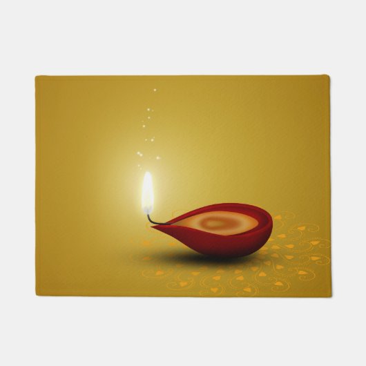 Happy Diwali Diya - Doormat Deurmat (Voorkant)