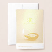 Happy Diwali Diya - Folie Wenskaart Folie Kaarten (Met envelop)