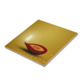 Happy Diwali Diya - keramische tegel Tegeltje (Zijkant)