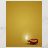 Happy Diwali Diya - Letterhead Stationery (Voorkant)