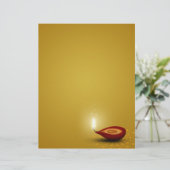 Happy Diwali Diya - Letterhead Stationery (Staand voorkant)